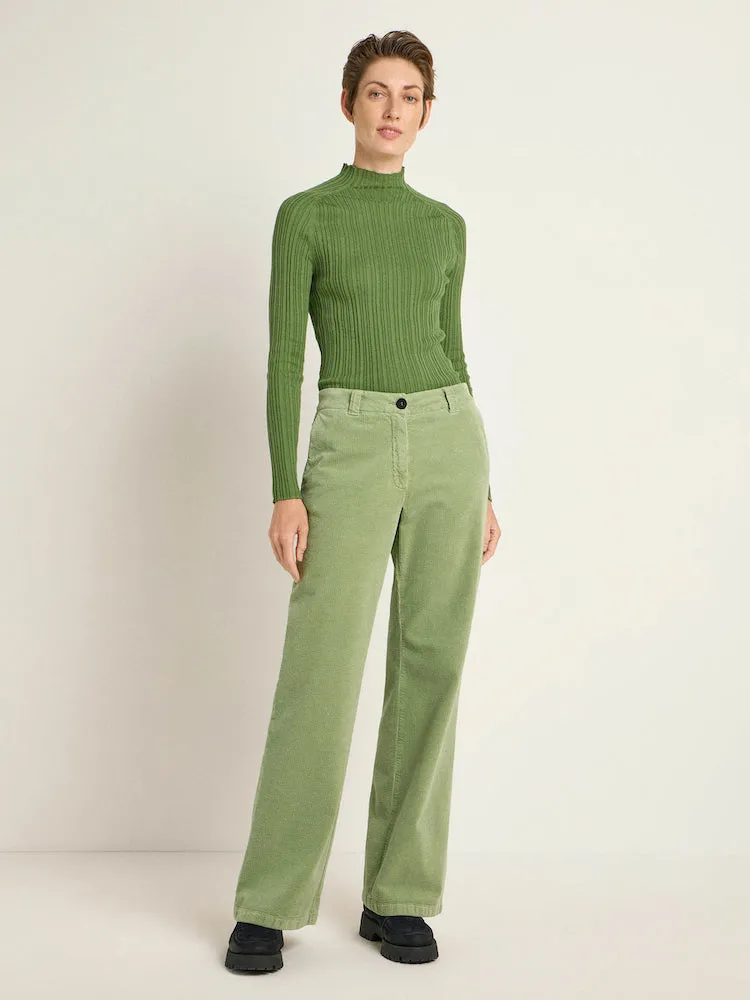 LANIUS 13979 Marlene corduroy trousers 678 sage women