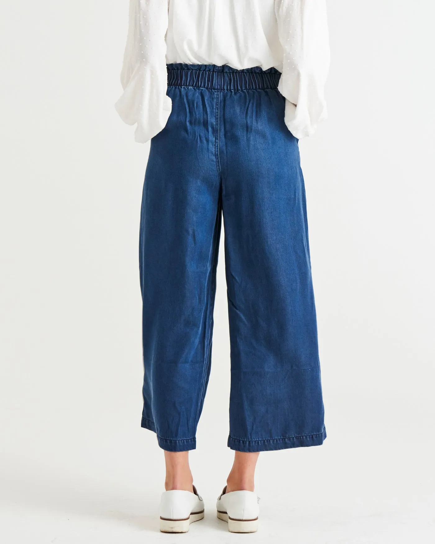 LEXTON WIDE LEG PANT - DARK RINSE