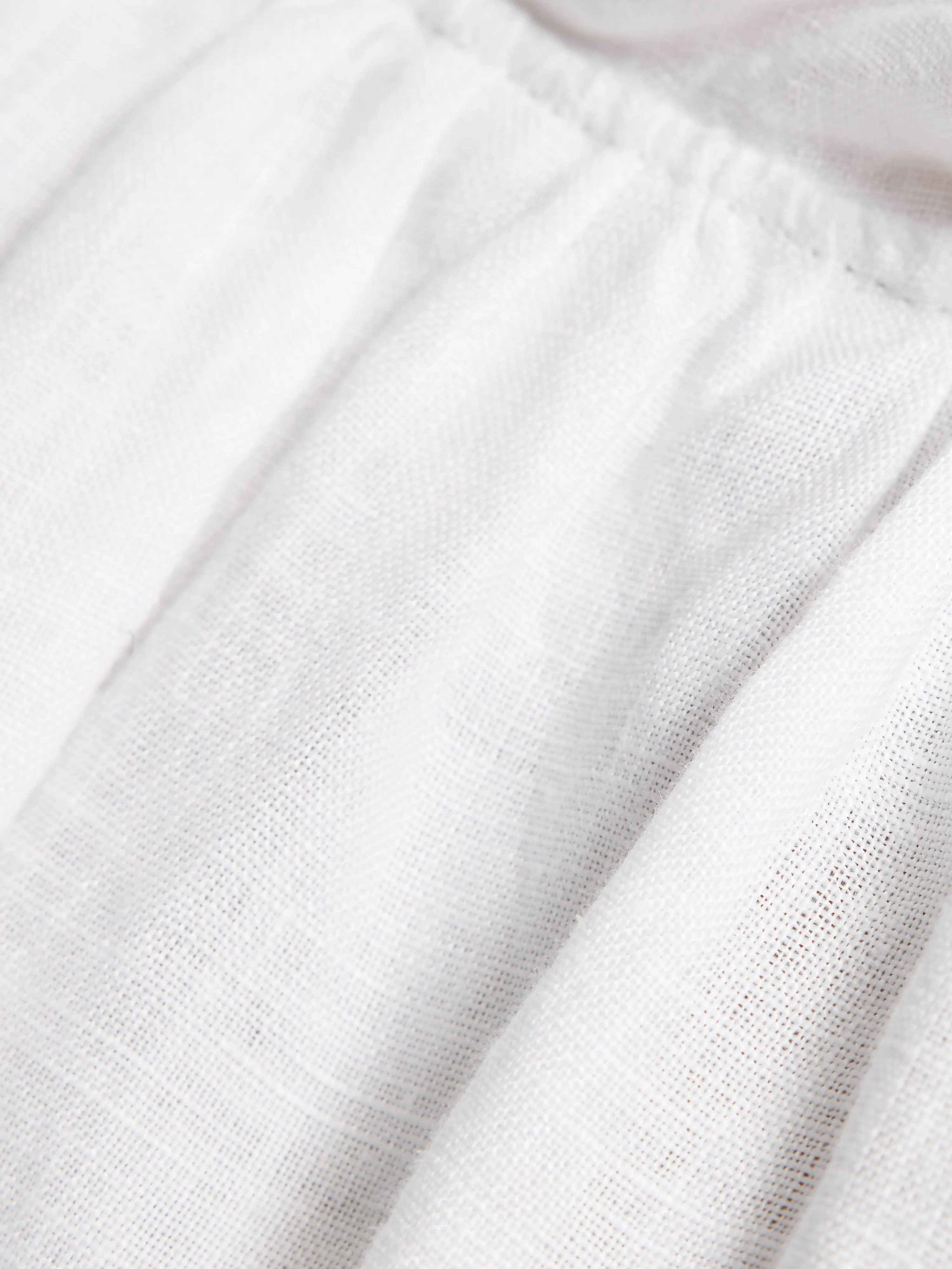 Light Linen Shell Top | White