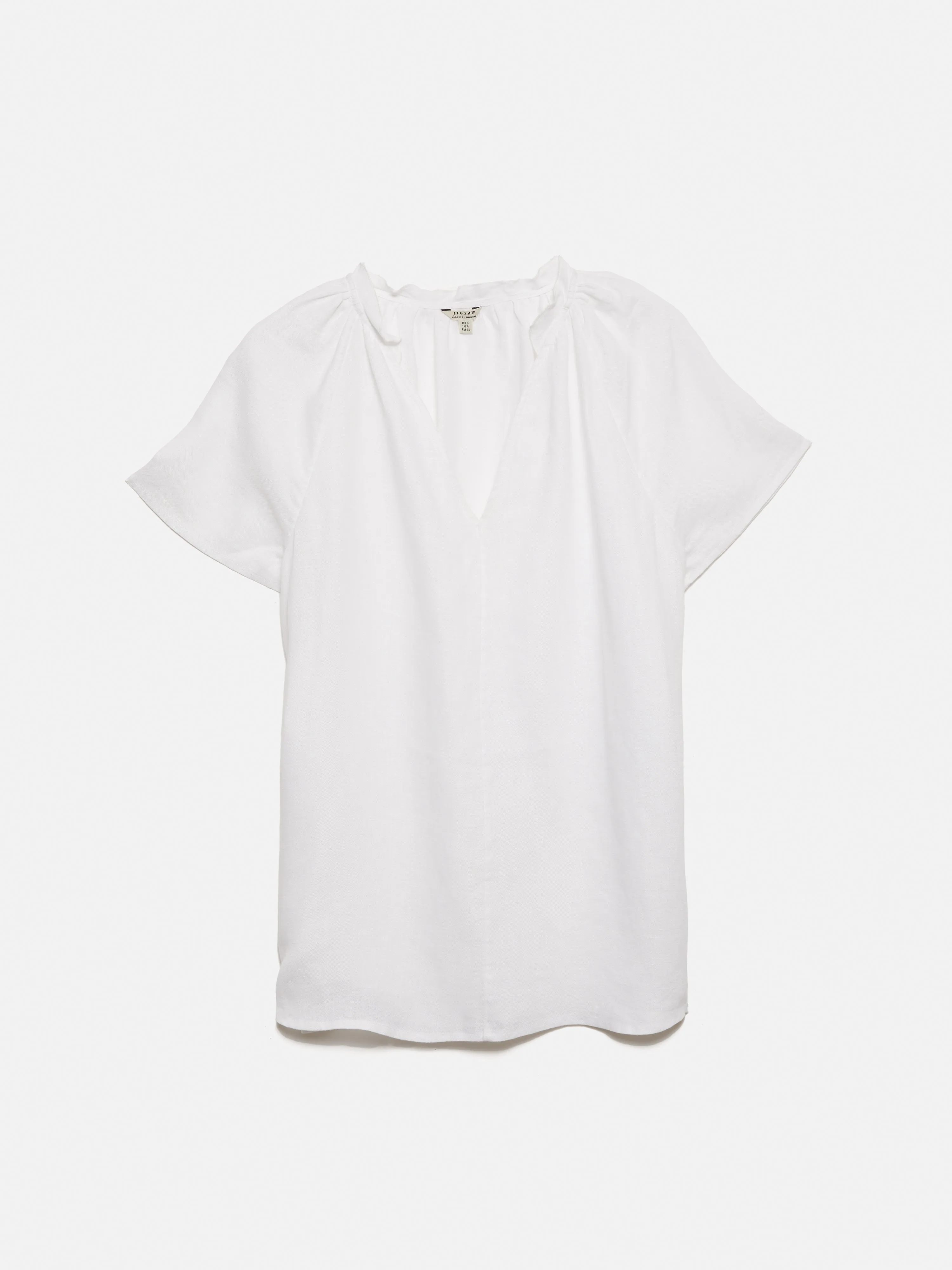 Light Linen Shell Top | White