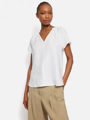 Light Linen Shell Top | White