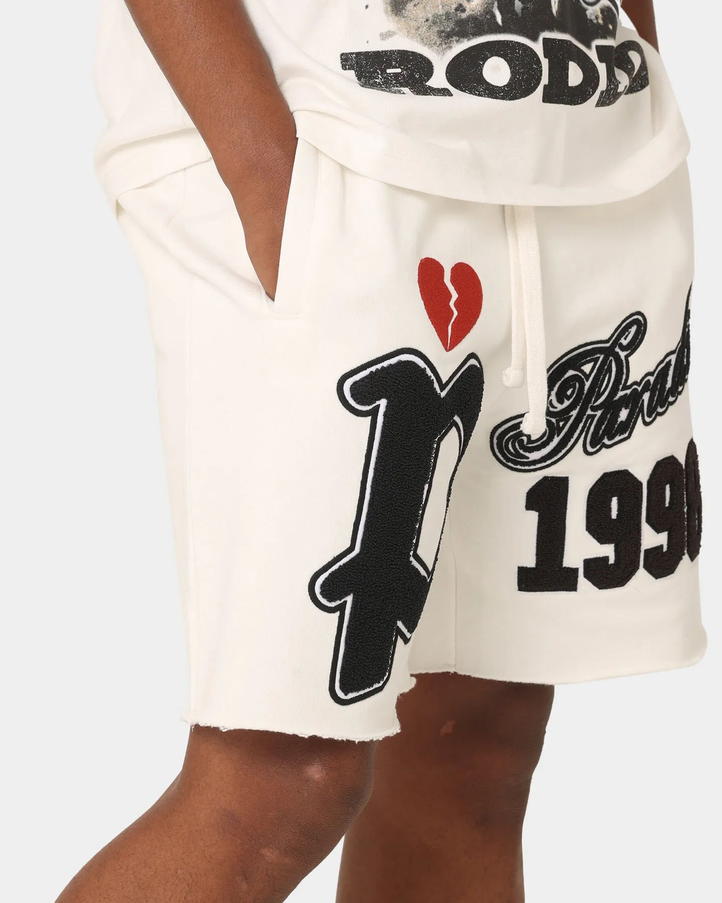 Loiter Paradise Fleece Shorts White