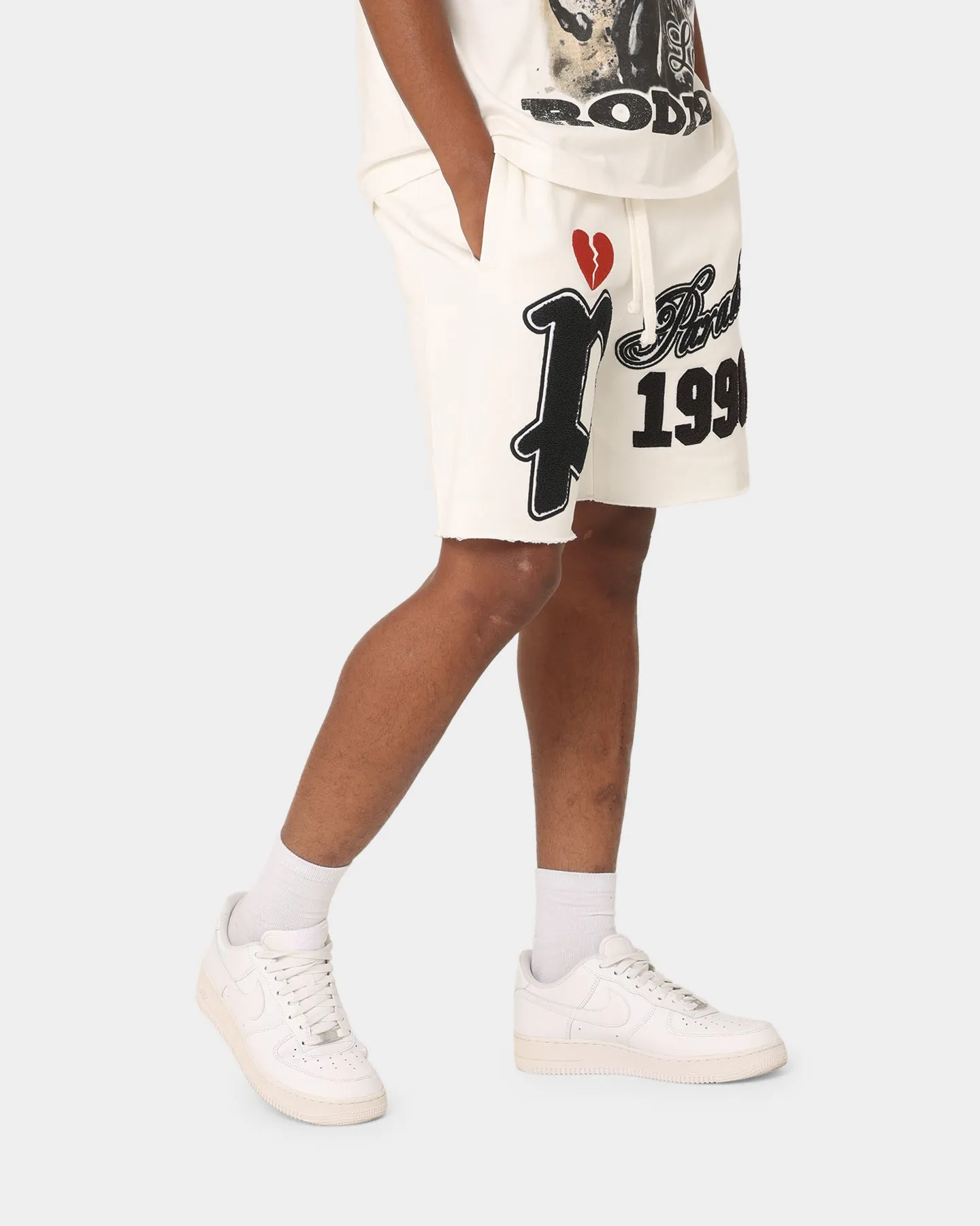 Loiter Paradise Fleece Shorts White