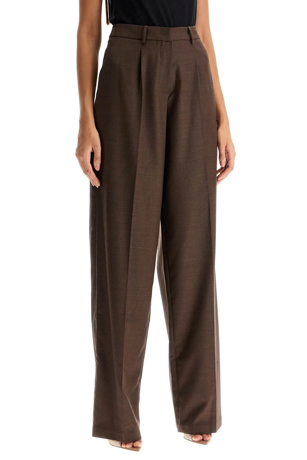 Magda Butrym Wide Stretch Wool Trousers For Comfortable Fit