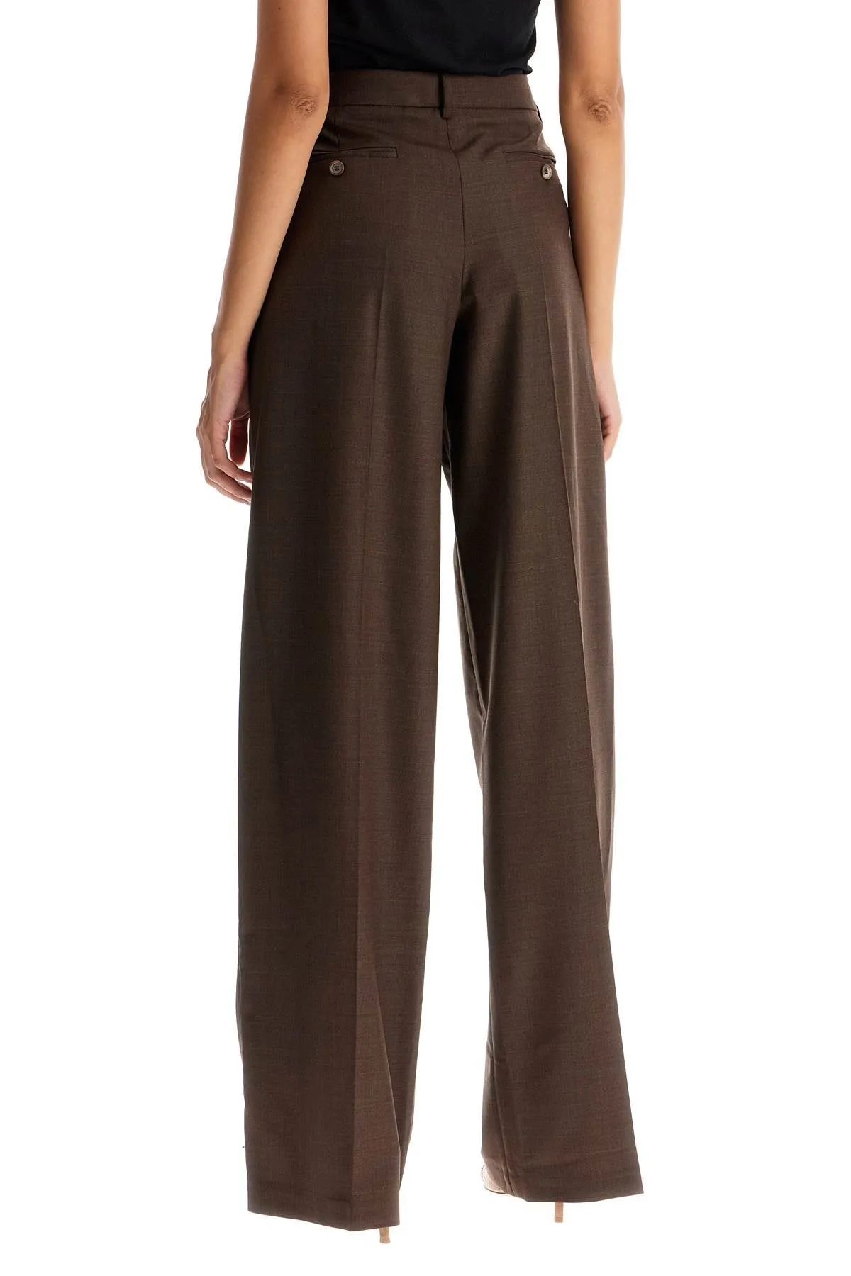 Magda Butrym Wide Stretch Wool Trousers For Comfortable Fit