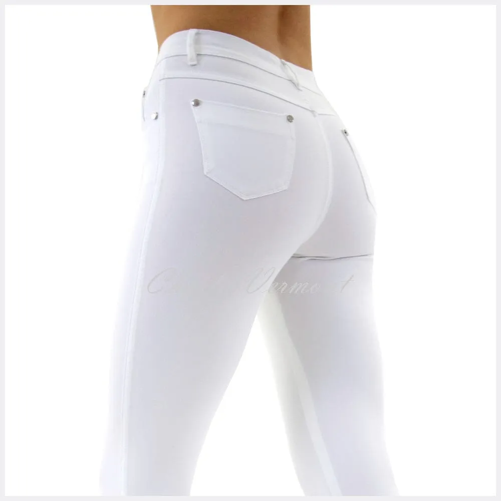 Marble Mid-Calf Cropped Leg Skinny Jean – Style 2401-102 (White)