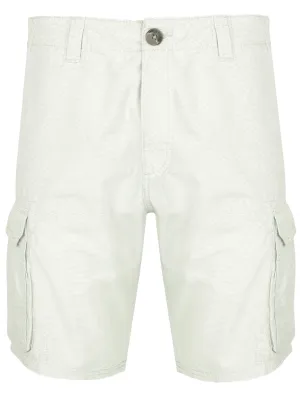 Marrison Striped Cargo Cotton Shorts In Pale Mint - Tokyo Laundry