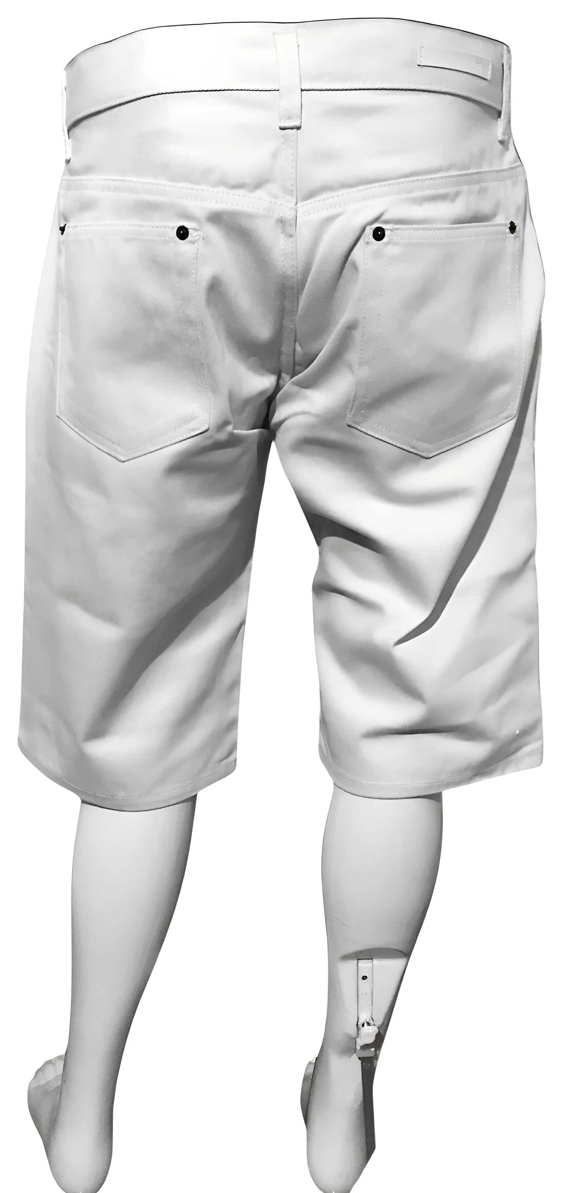 ^MAXI MILIAN^ (WHITE) ~FLORAL~ DENIM SHORTS (SLIM FIT) (EMBROIDERED)