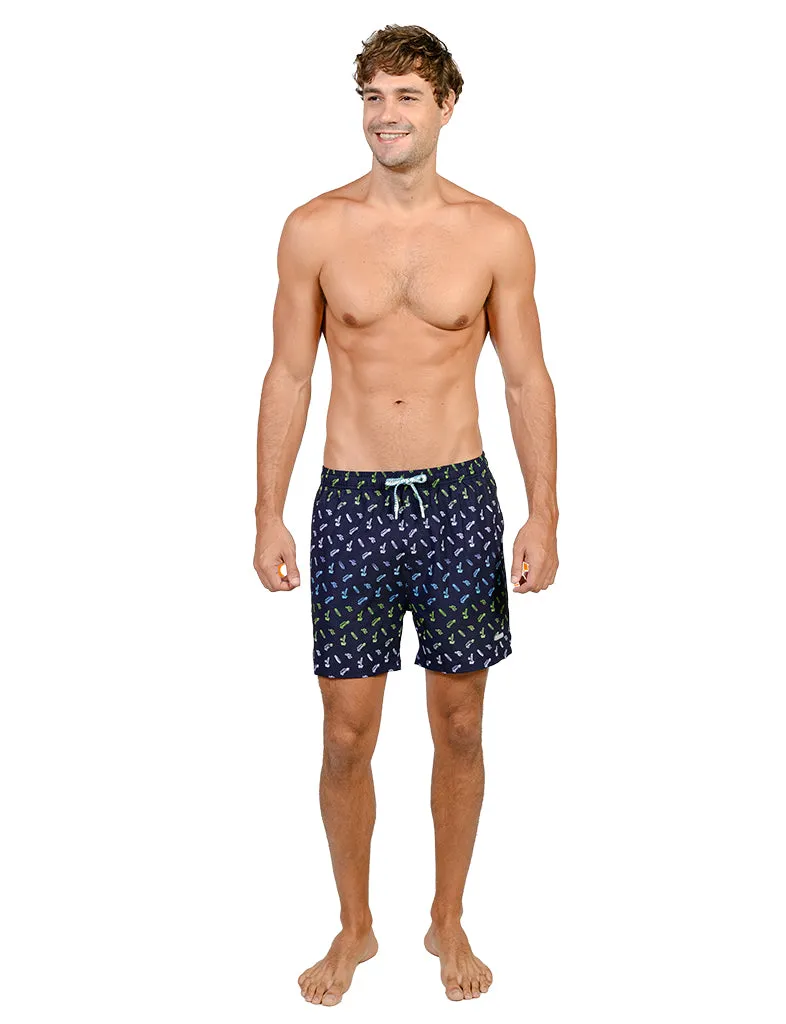 Men's 4-way stretch shorts with full boxer lining inside