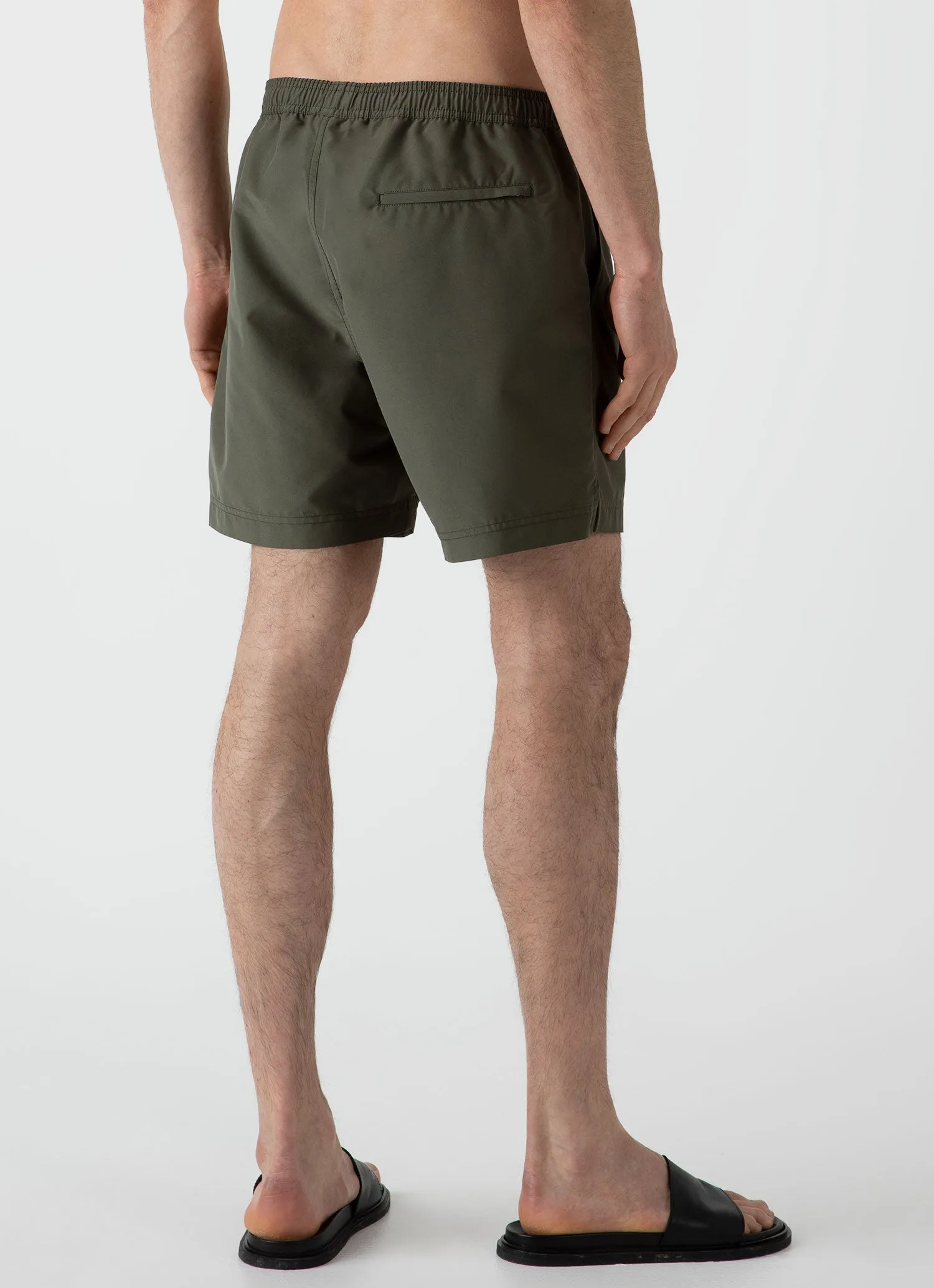 Men's Drawstring Swim Short in Hunter Green