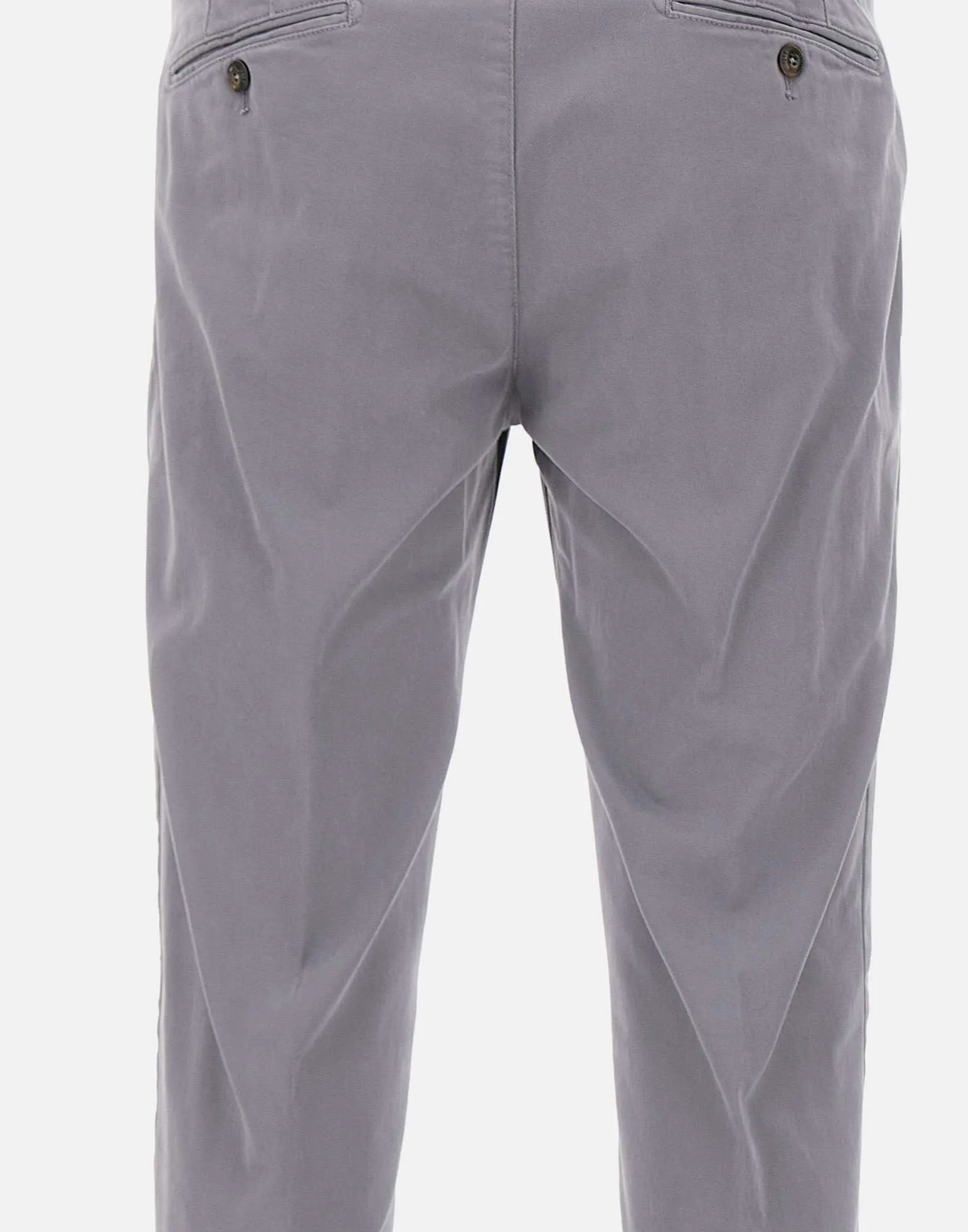 Men's Grey Stretch Cotton Trousers