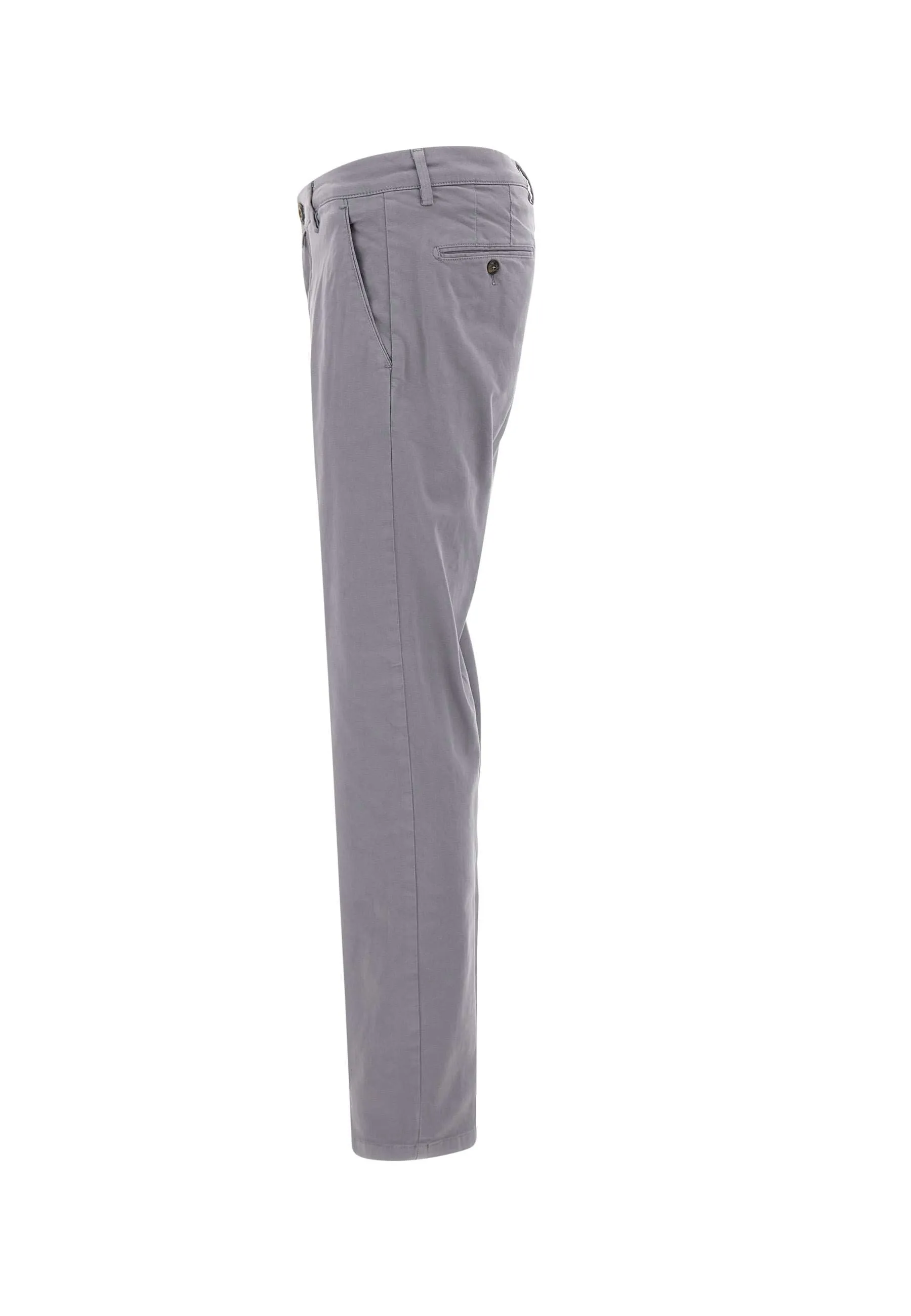 Men's Grey Stretch Cotton Trousers