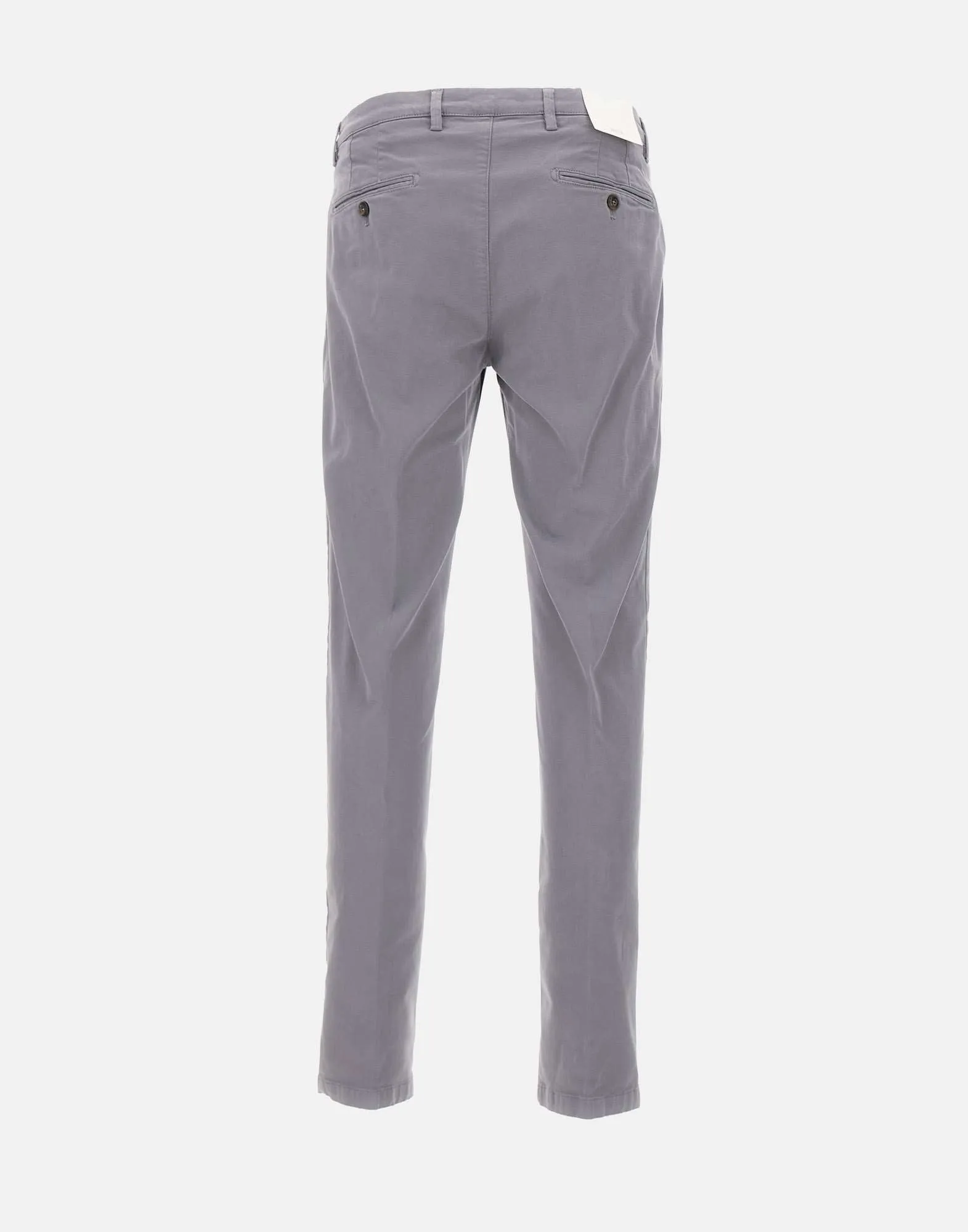 Men's Grey Stretch Cotton Trousers