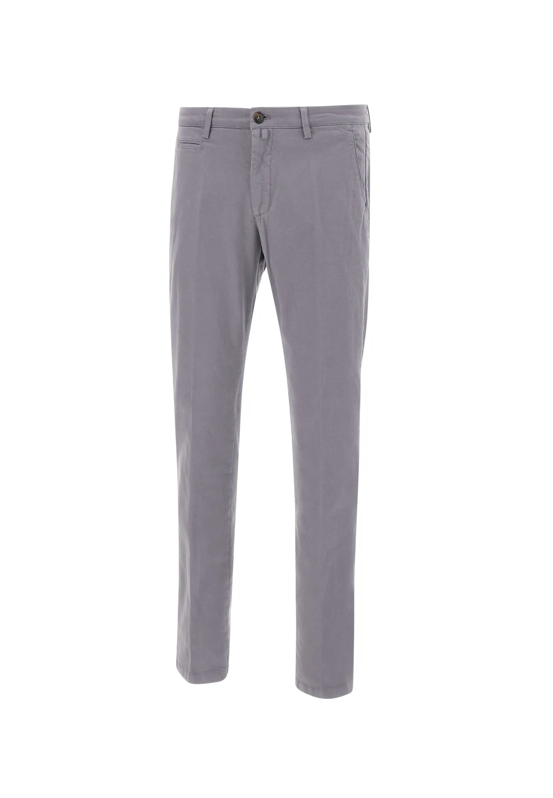 Men's Grey Stretch Cotton Trousers