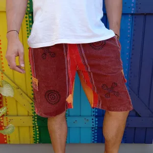 Men's Thick Cotton Shorts Shayma Acid Washed Hippie Shorts