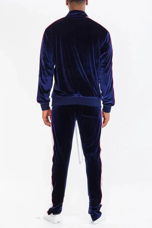 Men's Velour Track Suit Set