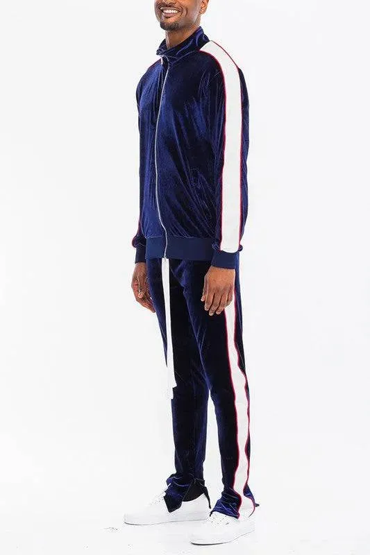 Men's Velour Track Suit Set