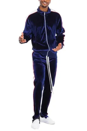 Men's Velour Track Suit Set