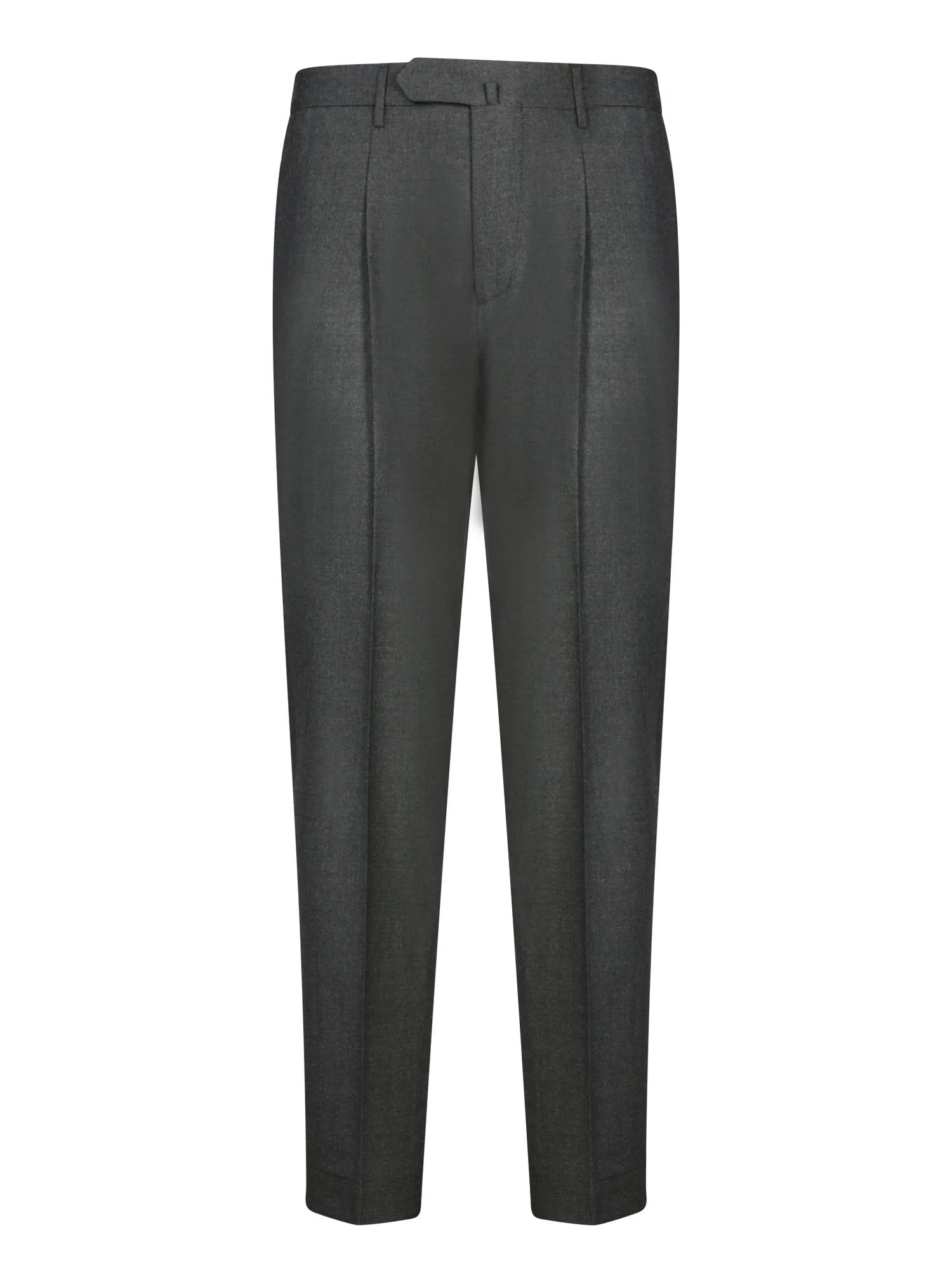 Mid Grey Stretch Wool Trousers