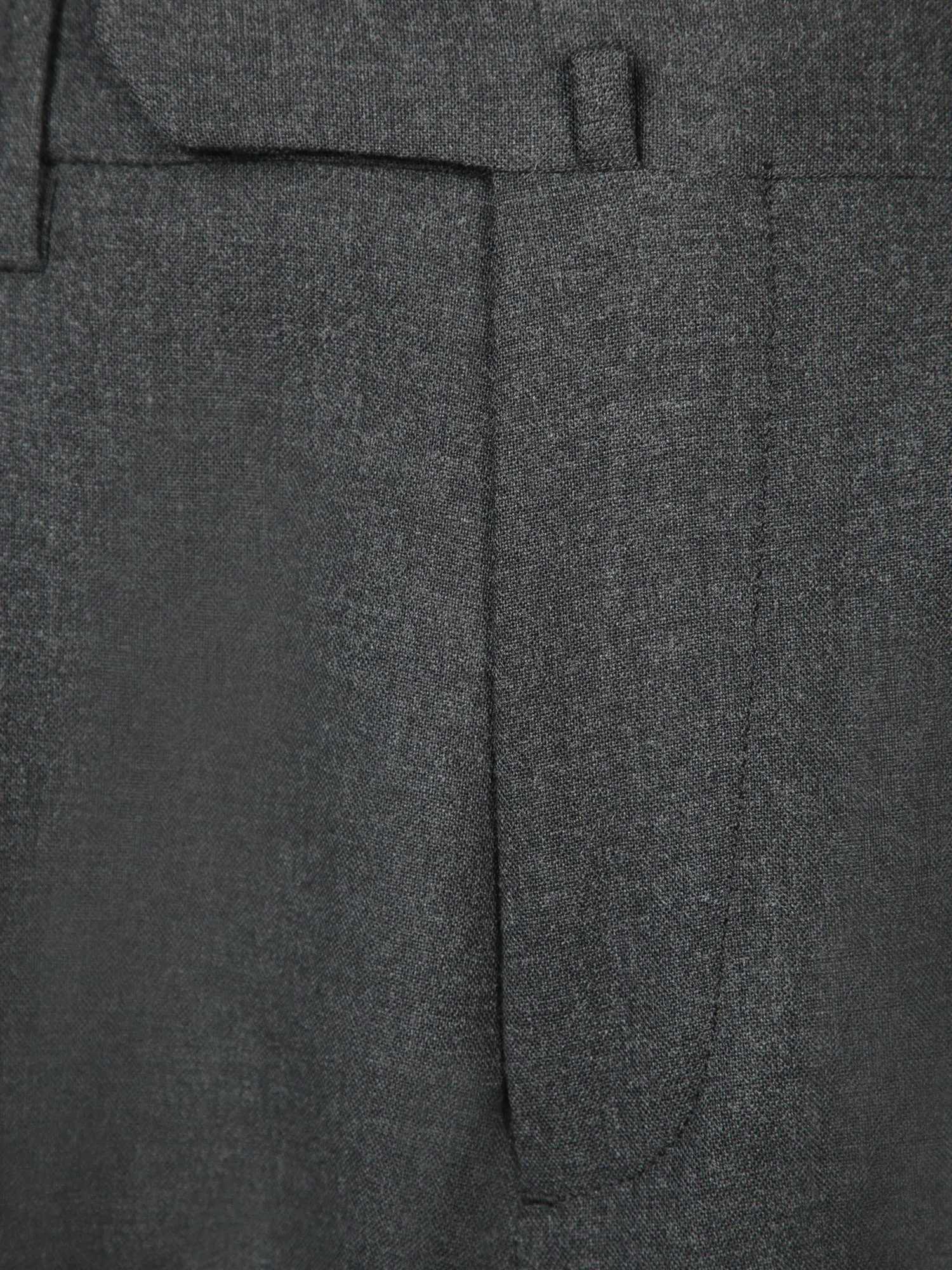 Mid Grey Stretch Wool Trousers