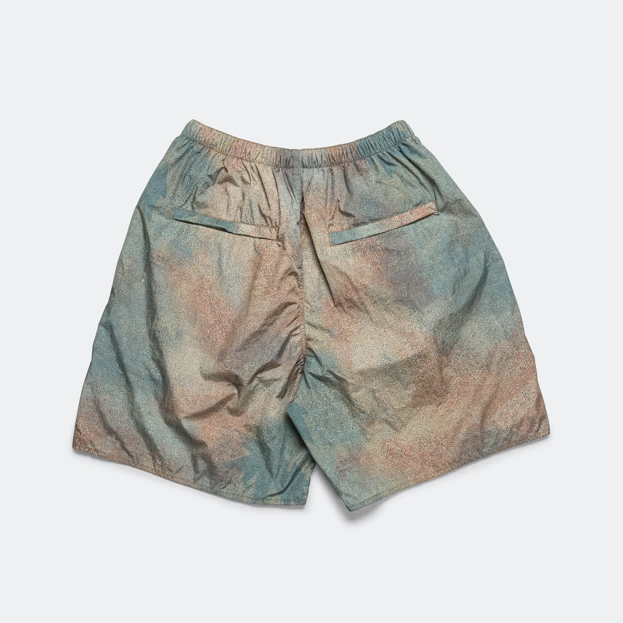 MIL Athletic Shorts Nylon Camo Print - Beige