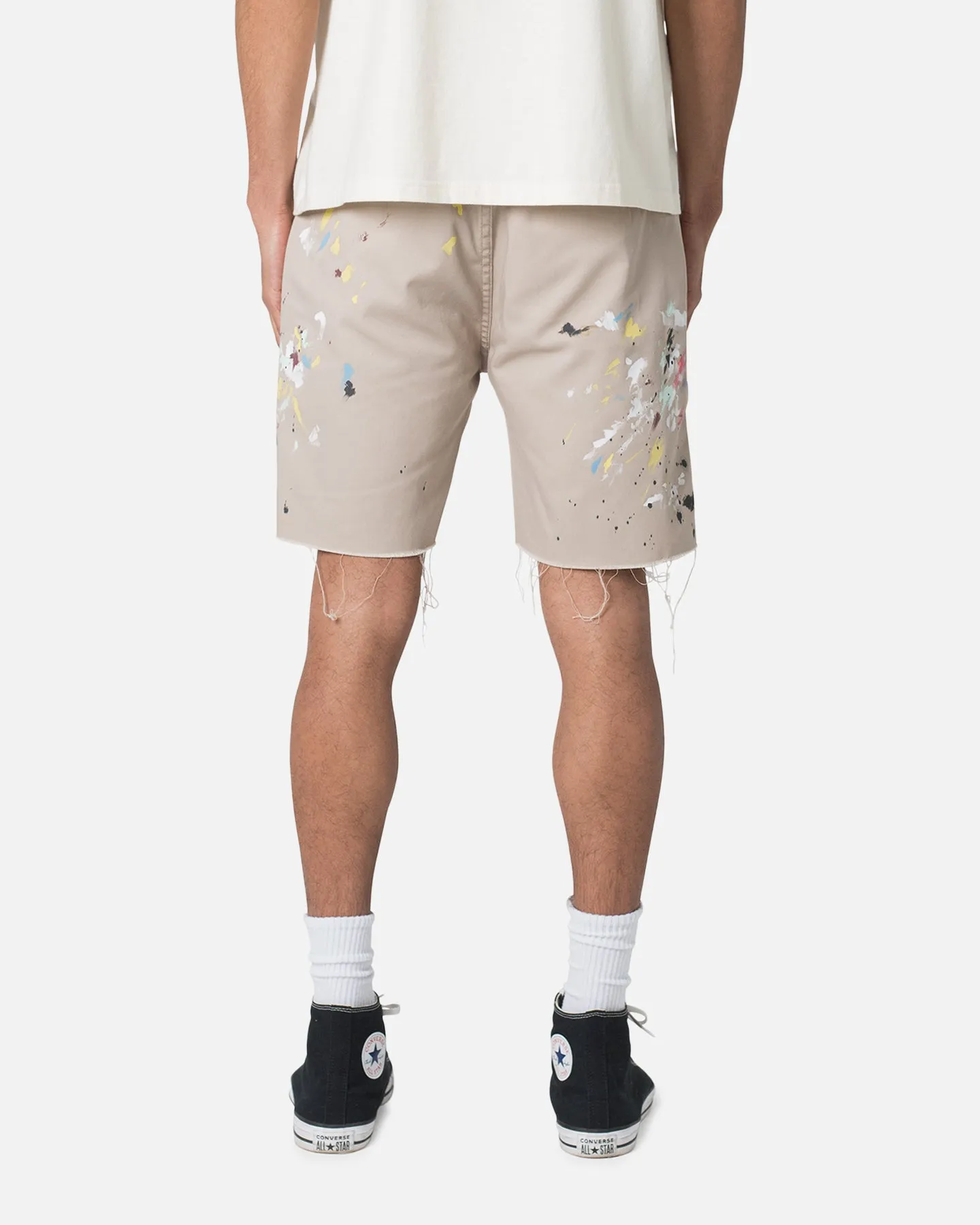 MNML Paint Twill Shorts Khaki