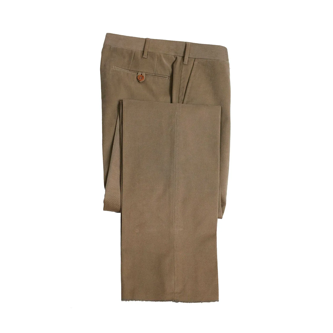 Mocha cotton twill trousers