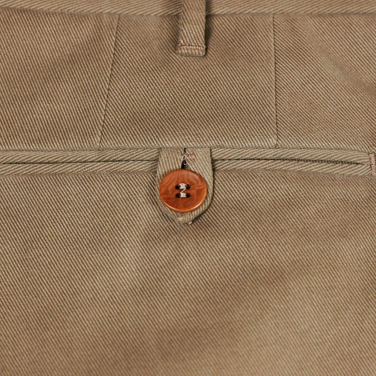 Mocha cotton twill trousers