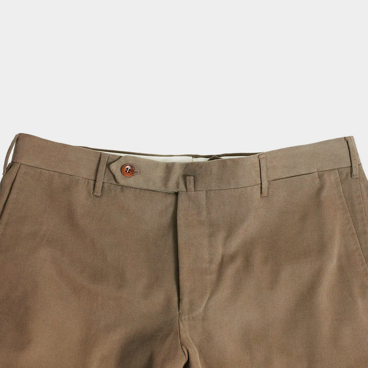 Mocha cotton twill trousers