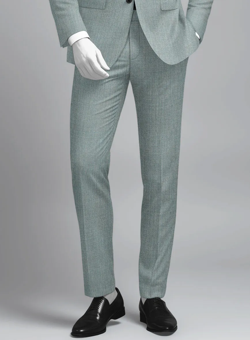 Napolean Stretch Gray Blue Wool Pants