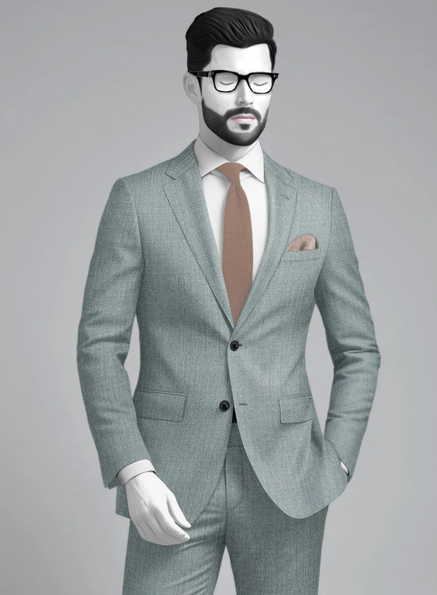 Napolean Stretch Gray Blue Wool Suit