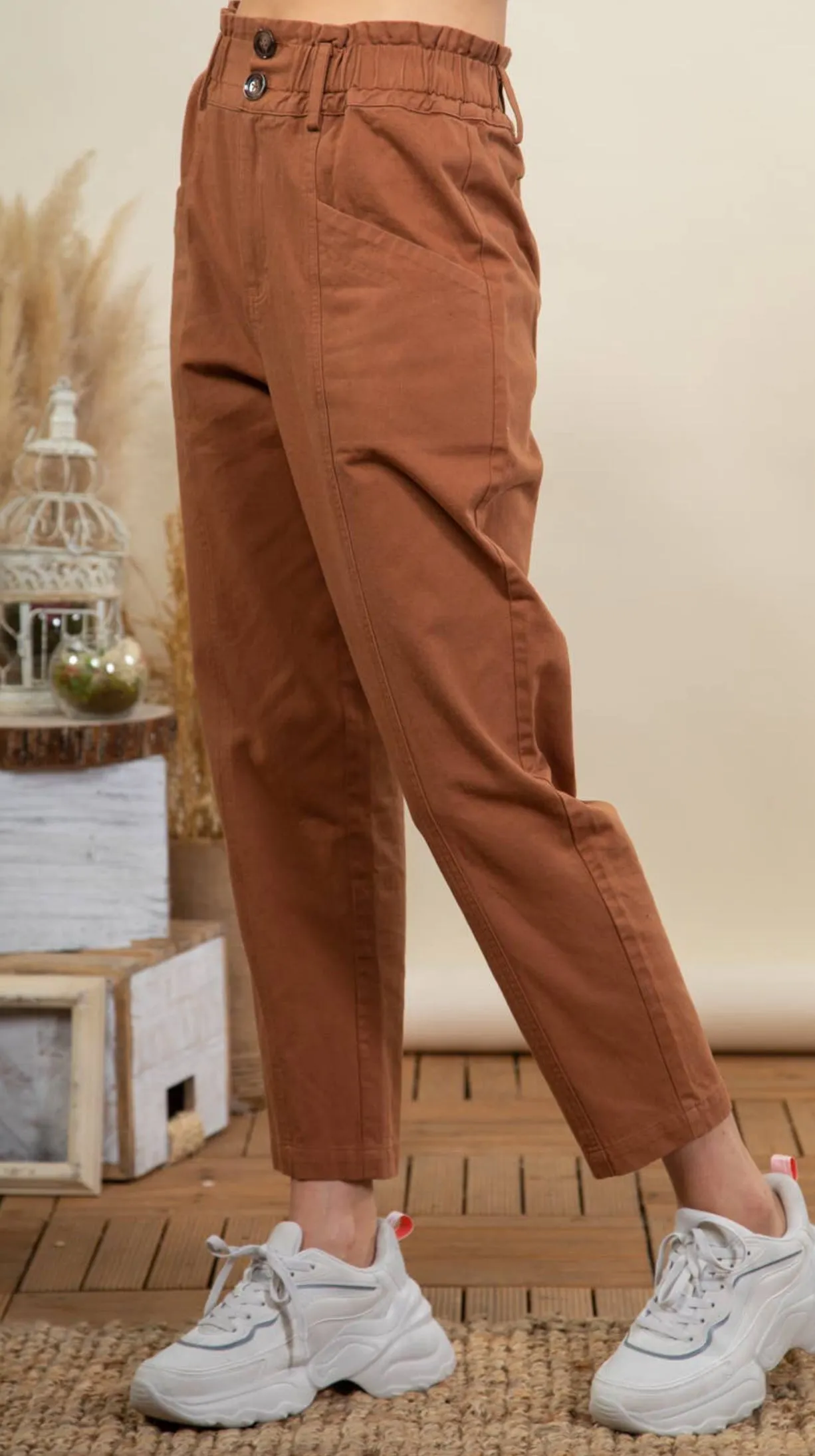 New In High Elastic Waist Pants