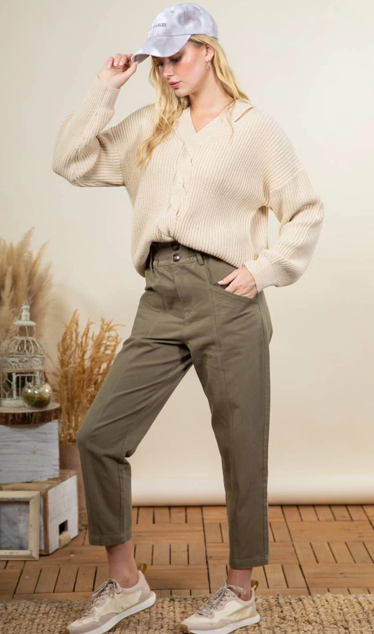 New In High Elastic Waist Pants