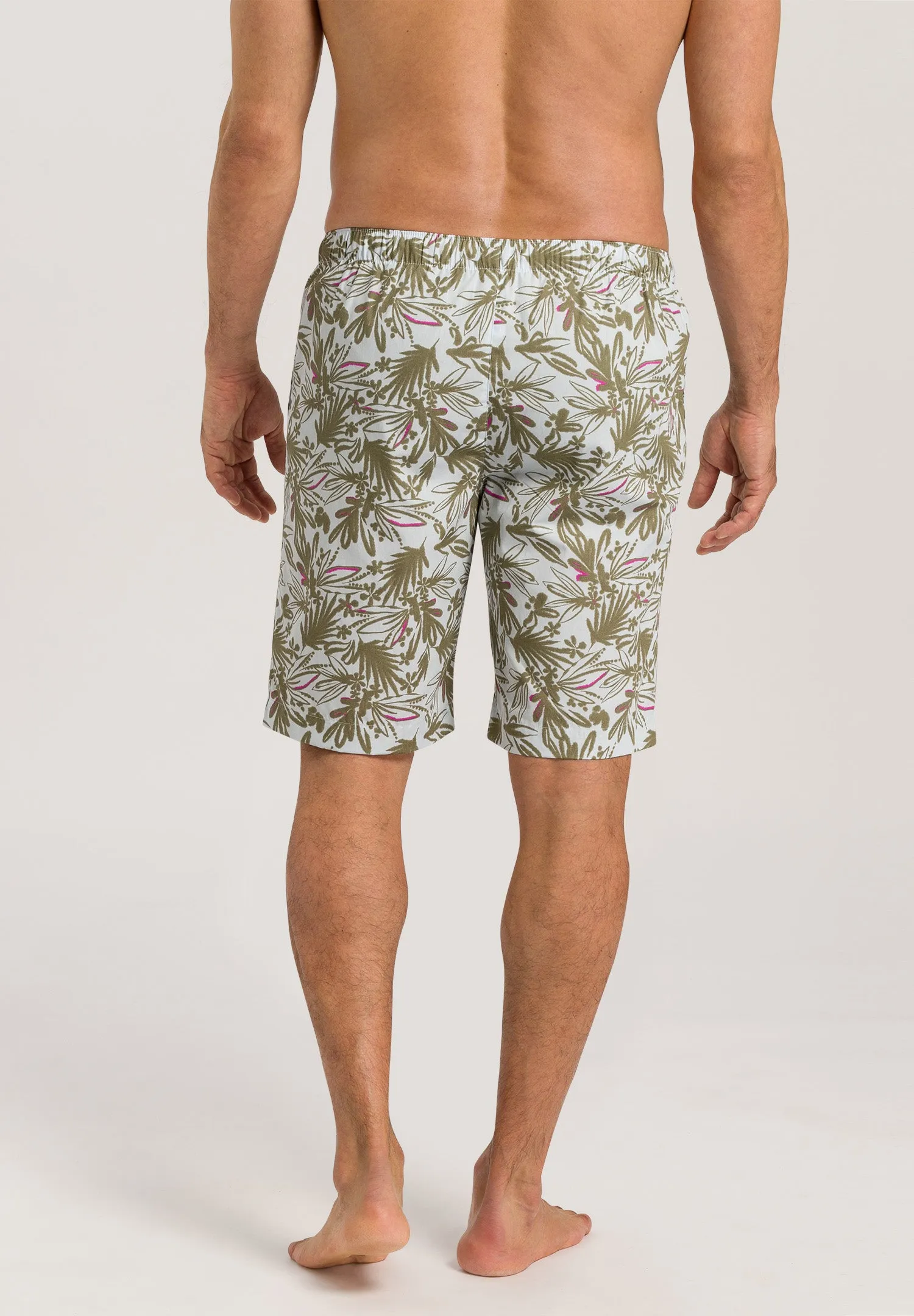 Night And Day Drawstring Cotton Shorts | Bold Botanic Print 75117-2964