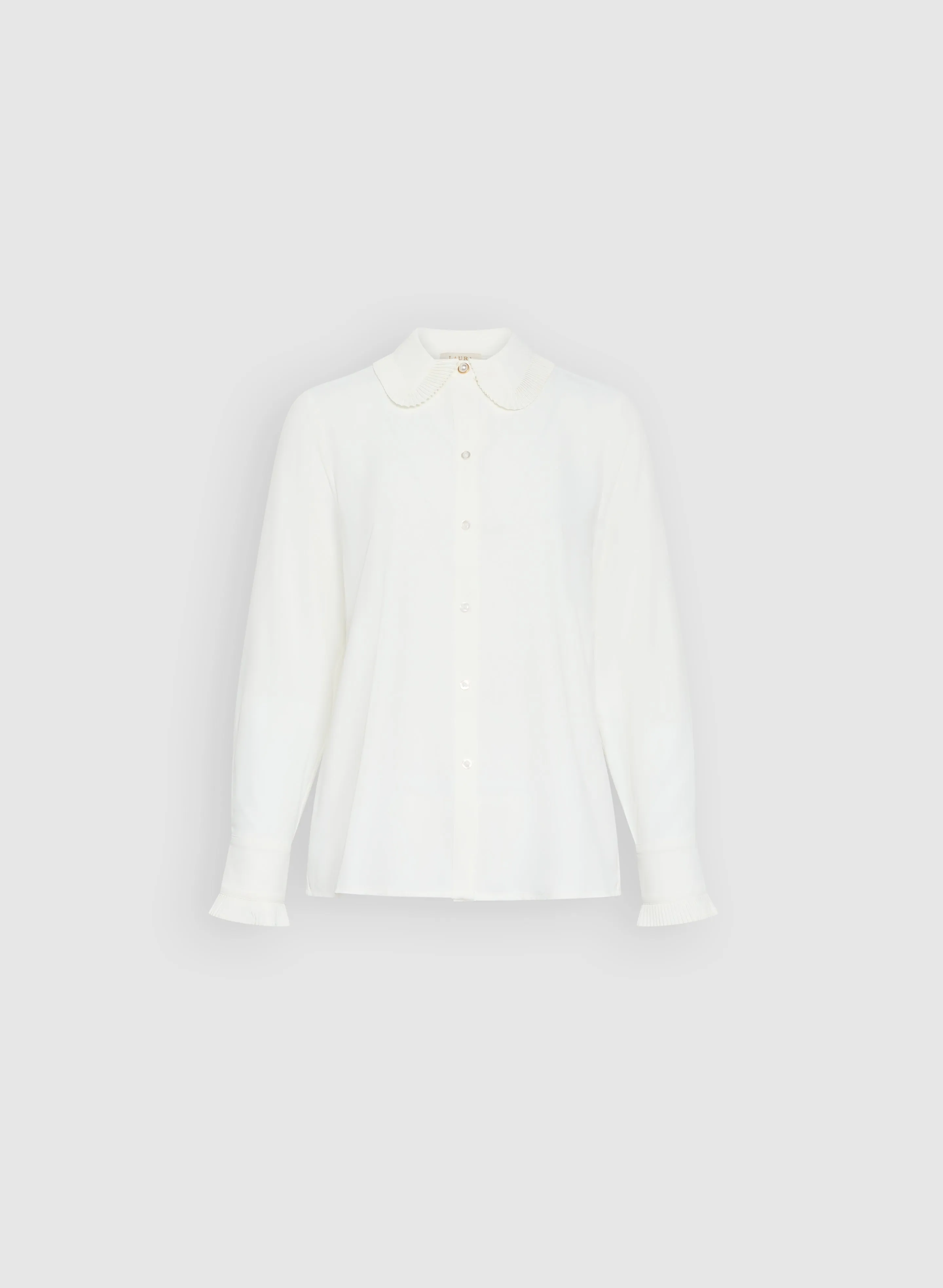 Pleated Detail Button-Up Blouse