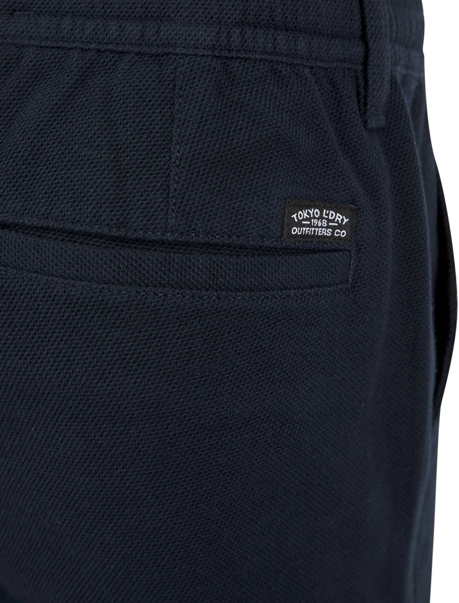 Possidi Cape Dobby Cotton Elastic Waist Chino Shorts in Sky Captain Navy - Tokyo Laundry