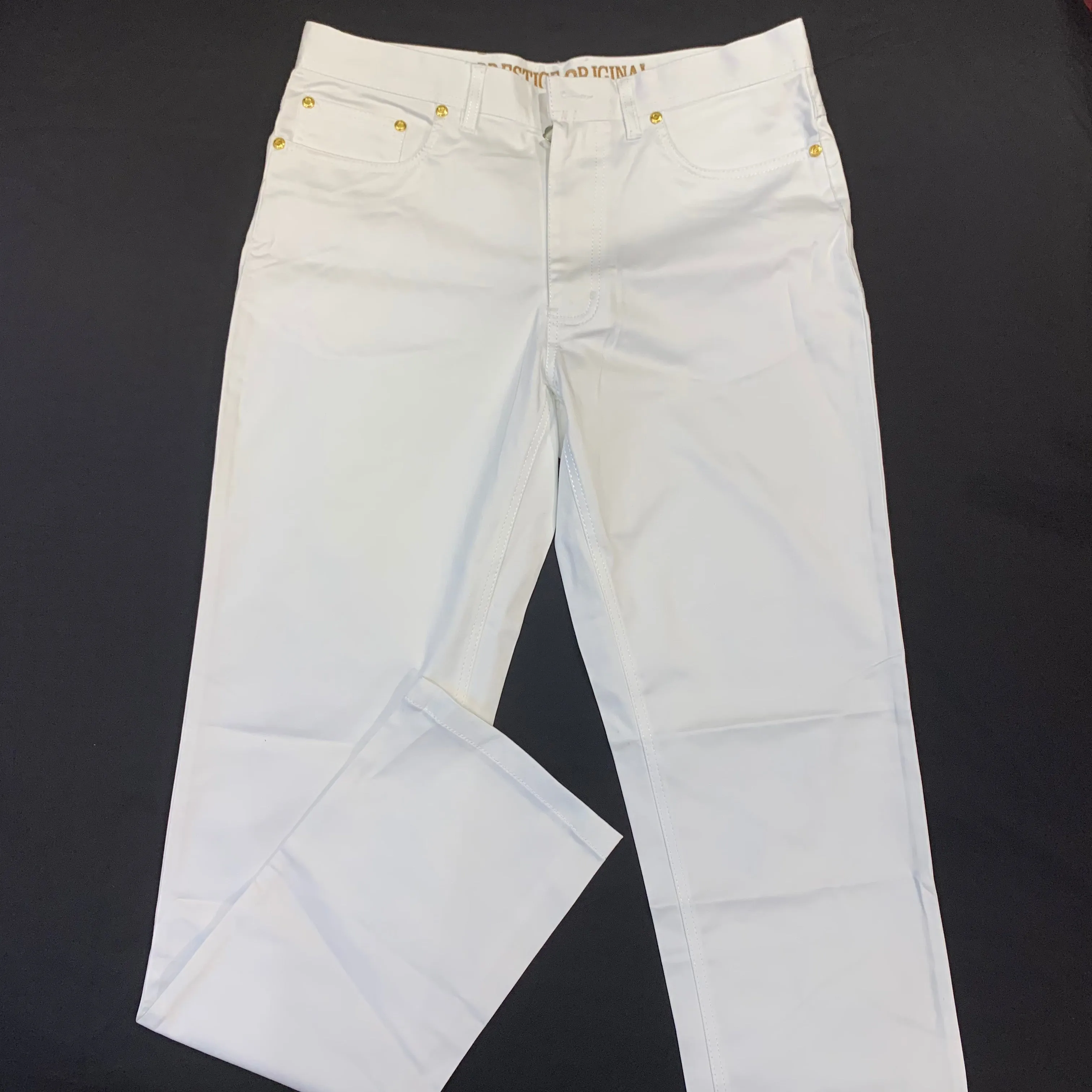 Prestige Men's White High-end Pants