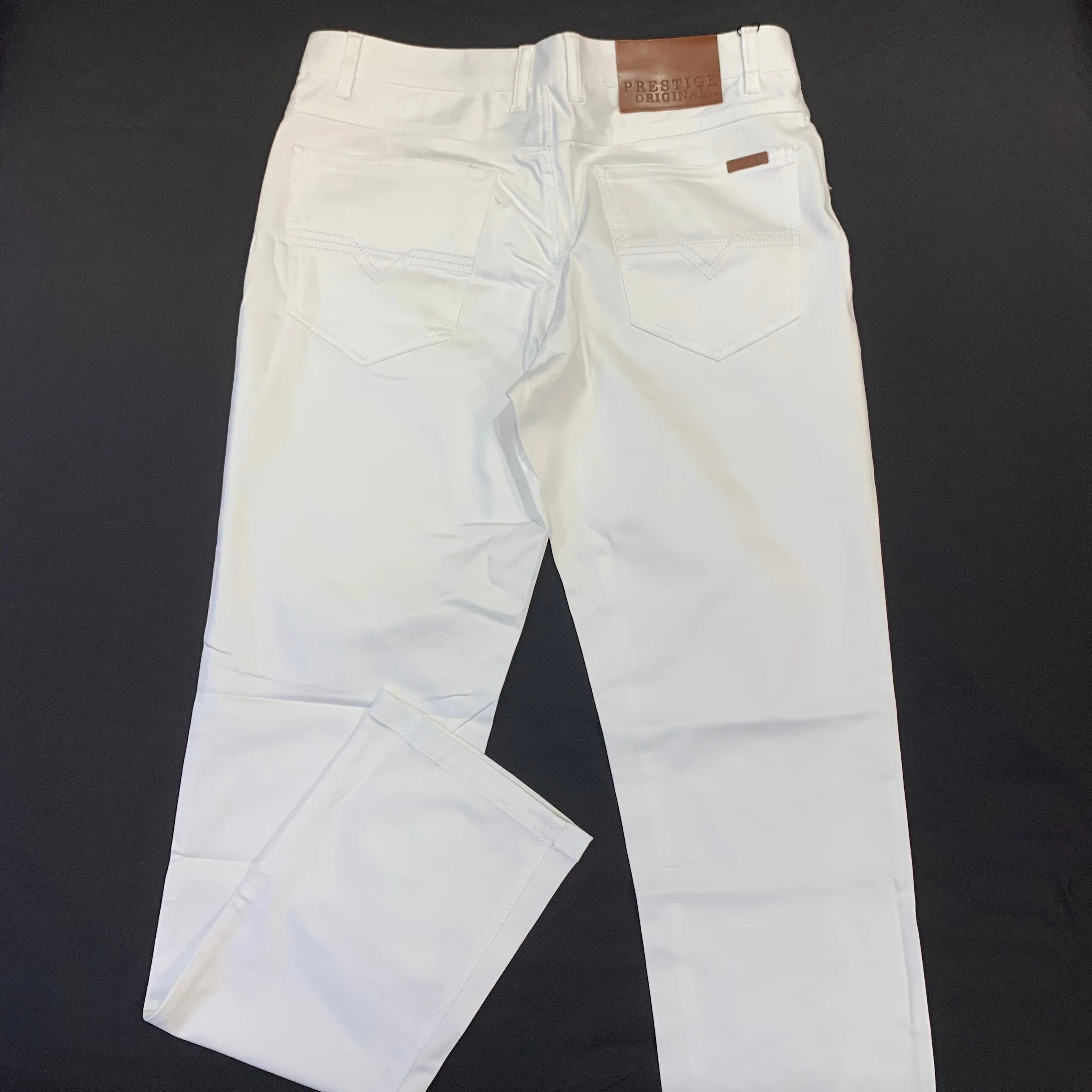 Prestige Men's White High-end Pants