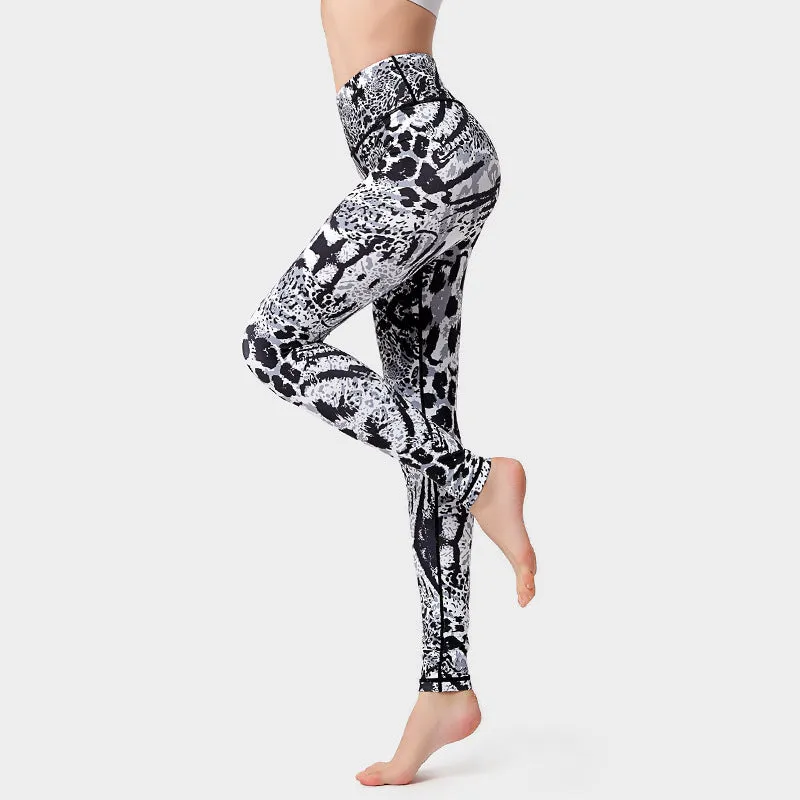 Printed yoga pants sports tights quick-drying ladies fitness pants