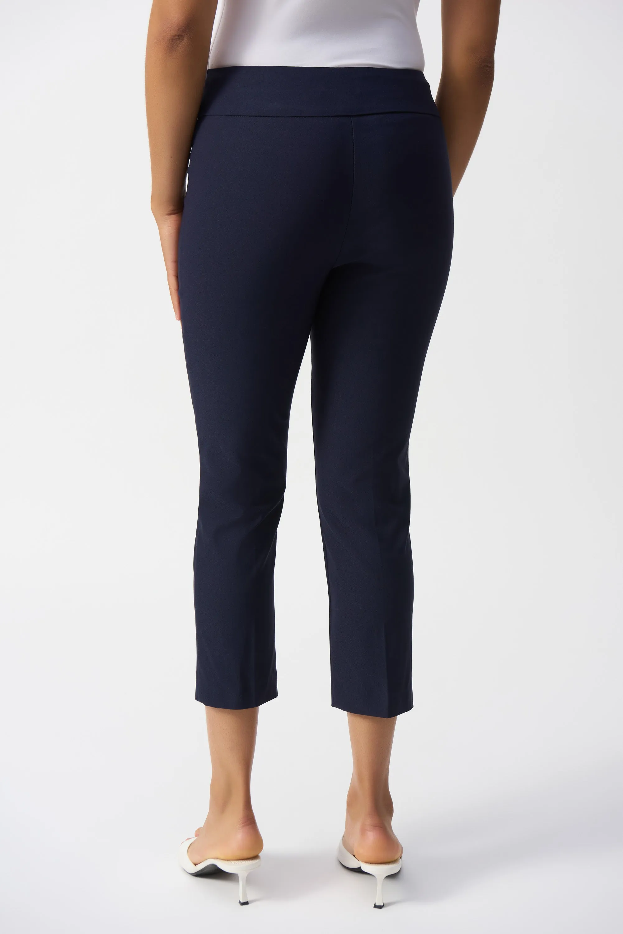 Pull On Crop Stretch Trousers <span>201536S25-MIDNIGHT<span>