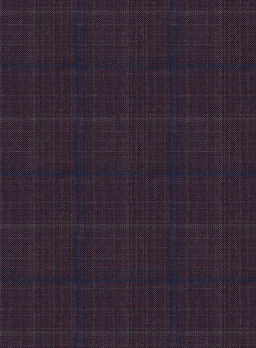 Reda Mulled Wine Checks Wool Suit