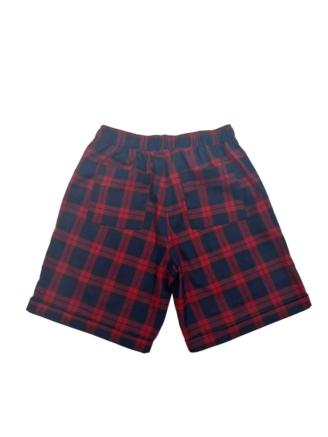 relaxed check shorts