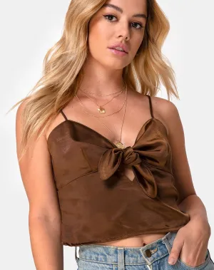 Roce Top in Satin Chocolate