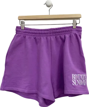 Rotate Fairy Wren Purple Organic Cotton Shorts UK M