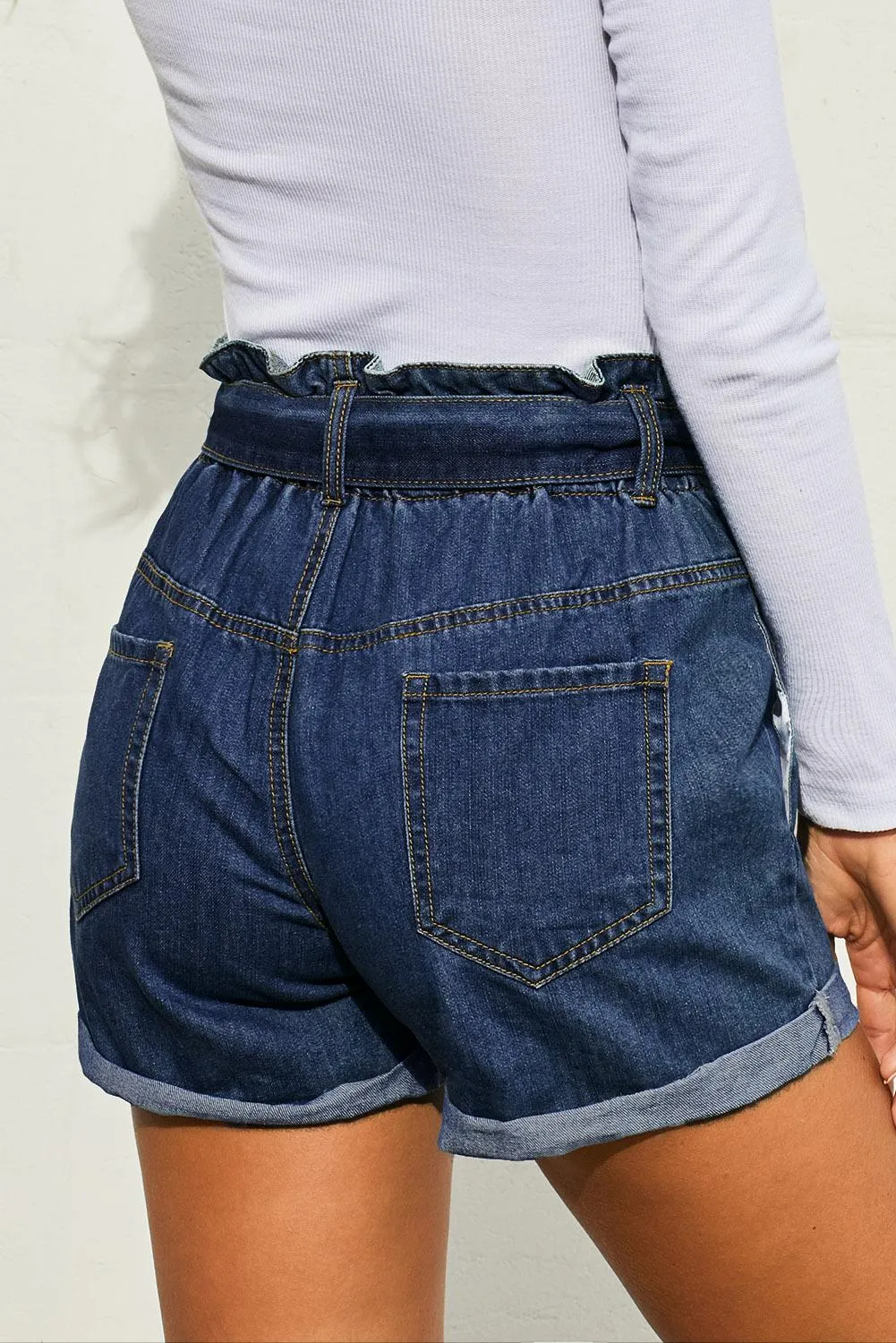 Ruby High Waist Denim Shorts