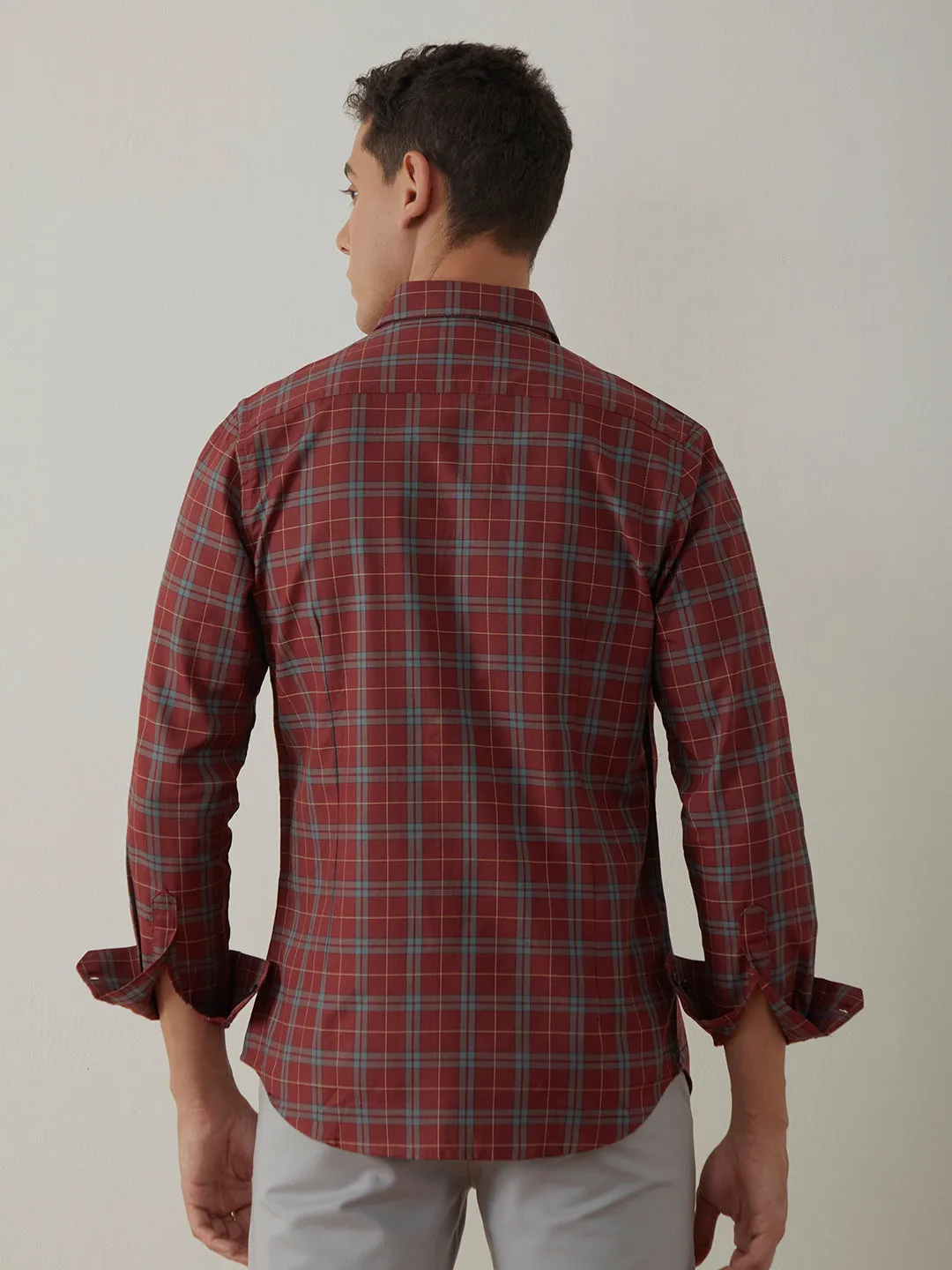 Rust Checks Casual Shirt