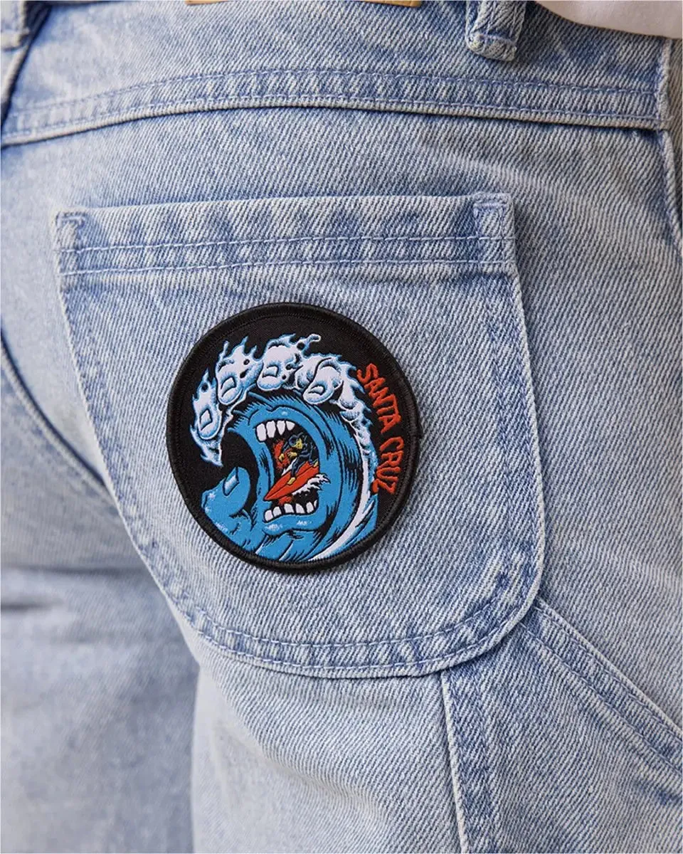 Santa Cruz Screaming Wave Patch Boys Carpenter Denim Short