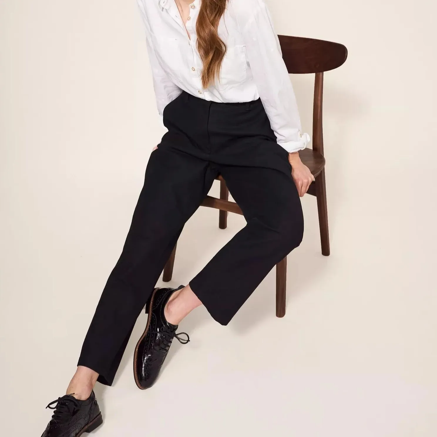 Savannah Stretch Trousers - Pure Black