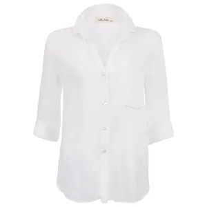 Shirt Tail Button Down Blouse