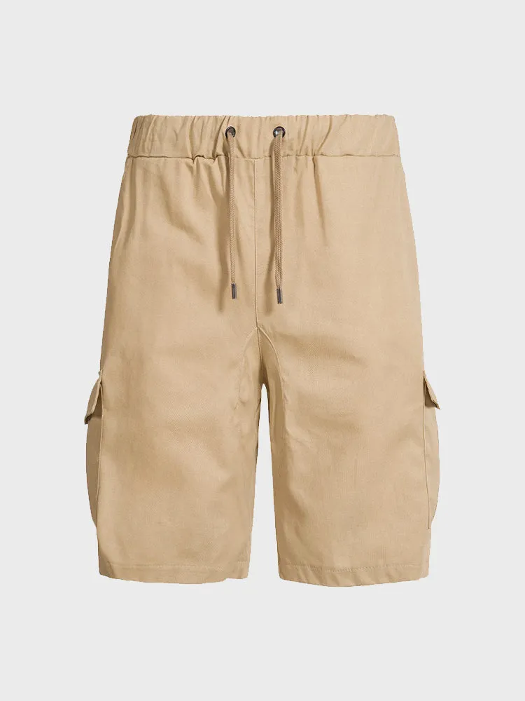 Sporty Multi-Pocket Work Shorts